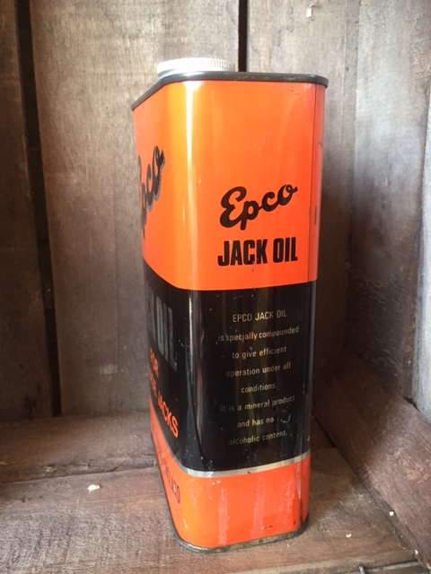 Vintage Gold Eagle Hydraulic Jack Oil Metal Tin With Contents Gas