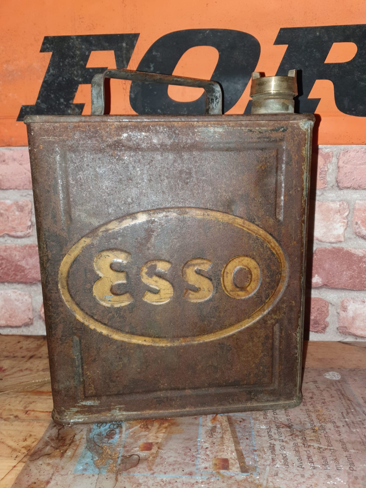 Esso Petroleum Standard and Commercial 2 Gallon Motor Spirit Cans 2 x Cans 