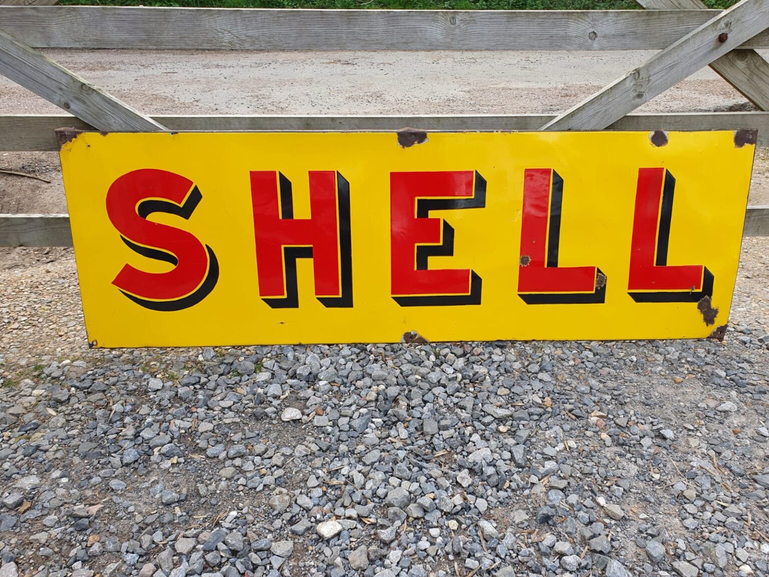 Shell enamel sign Now Sold Vintage Automobilia